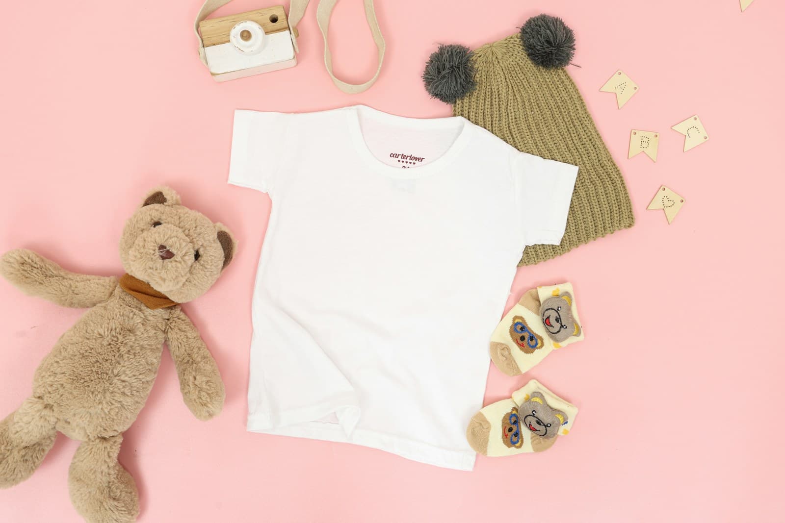 Baby clothes folded organic cotton
